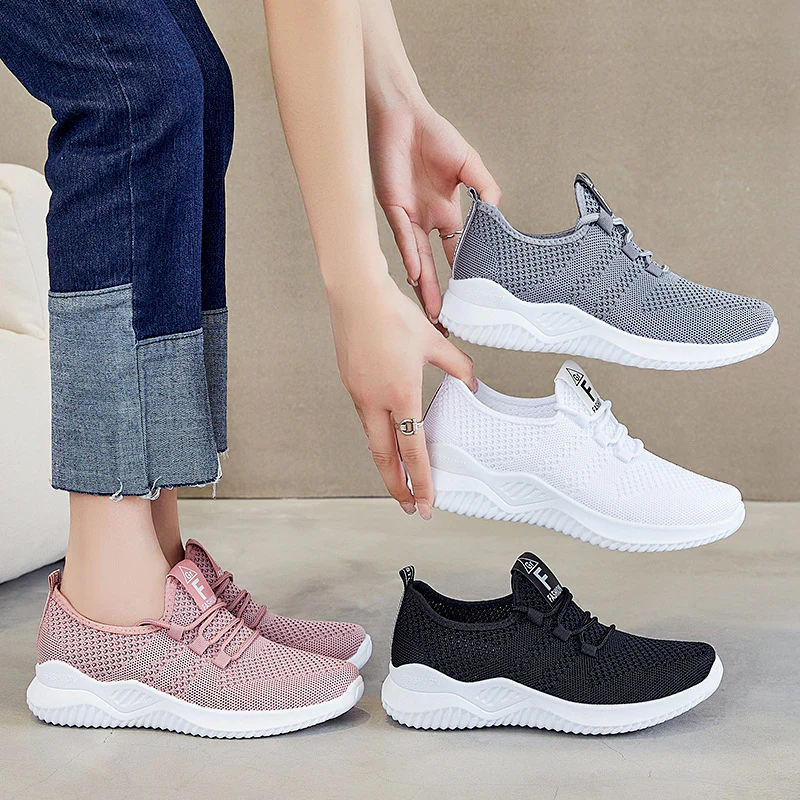 Damen Atmungsaktive Leichtgewicht Sneaker mit elastischem Obermaterial Heidi Mode - Image 4
