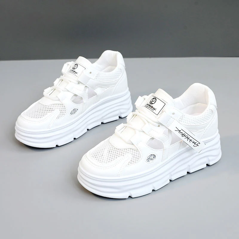 Damen atmungsaktive Plateau Sneakers mit ergonomischem Design und robustem Obermaterial Heidi Mode - Image 7