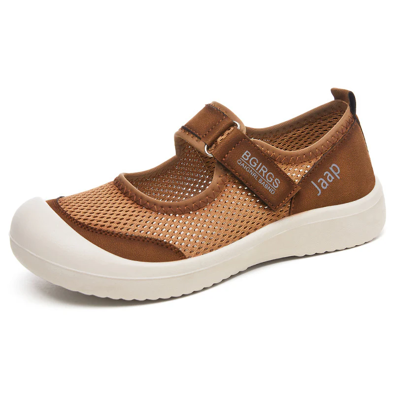 Damen Atmungsaktive Sandalen mit verstellbarem Klettverschluss und elastischem Obermaterial Heidi Mode - Image 4
