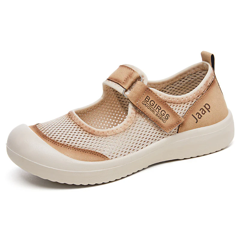 Damen Atmungsaktive Sandalen mit verstellbarem Klettverschluss und elastischem Obermaterial Heidi Mode - Image 6