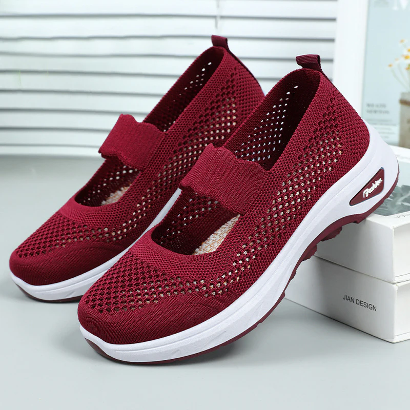 Damen Atmungsaktive Slip-On Freizeitschuhe mit elastischem Riemen Heidi Mode - Image 3