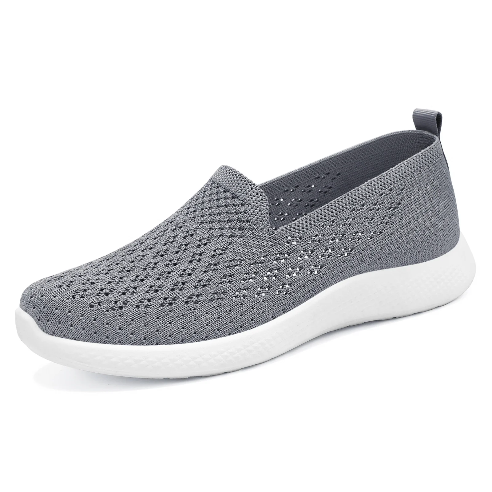 Damen atmungsaktive Slip-On Freizeitschuhe mit elastischem Strickoberteil Heidi Mode - Image 4