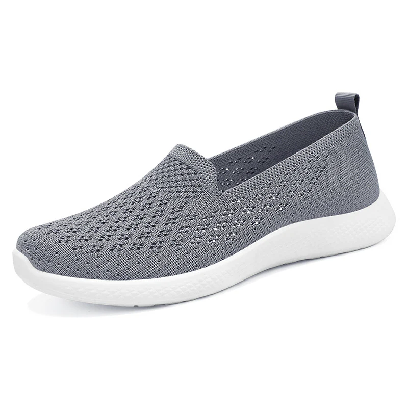 Damen atmungsaktive Slip-On Freizeitschuhe mit elastischem Strickoberteil Heidi Mode - Image 5