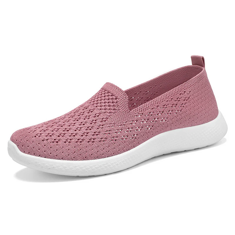 Damen atmungsaktive Slip-On Freizeitschuhe mit elastischem Strickoberteil Heidi Mode - Image 7