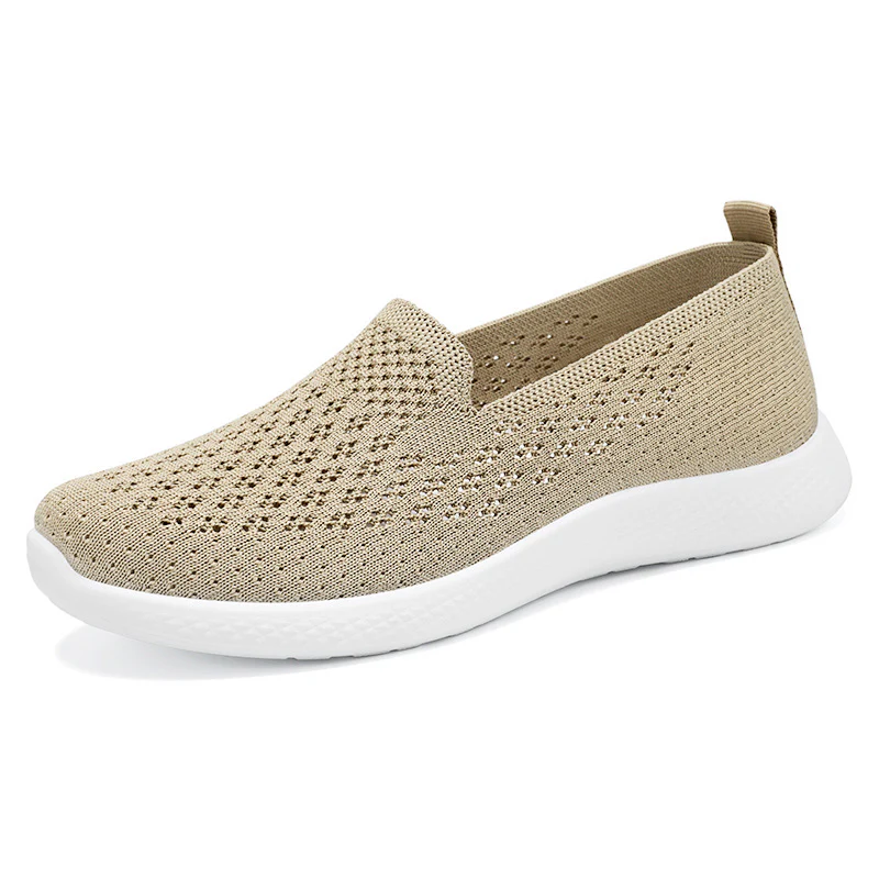 Damen atmungsaktive Slip-On Freizeitschuhe mit elastischem Strickoberteil Heidi Mode - Image 8