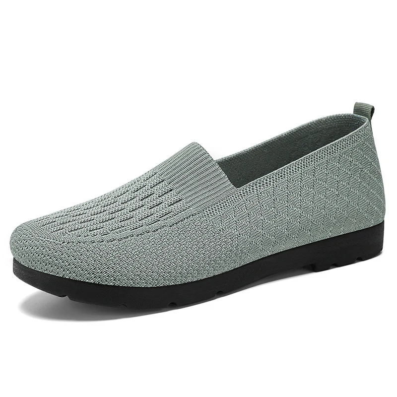 Damen Atmungsaktive Slip-On Freizeitschuhe mit flexiblem Strickdesign Heidi Mode - Image 5