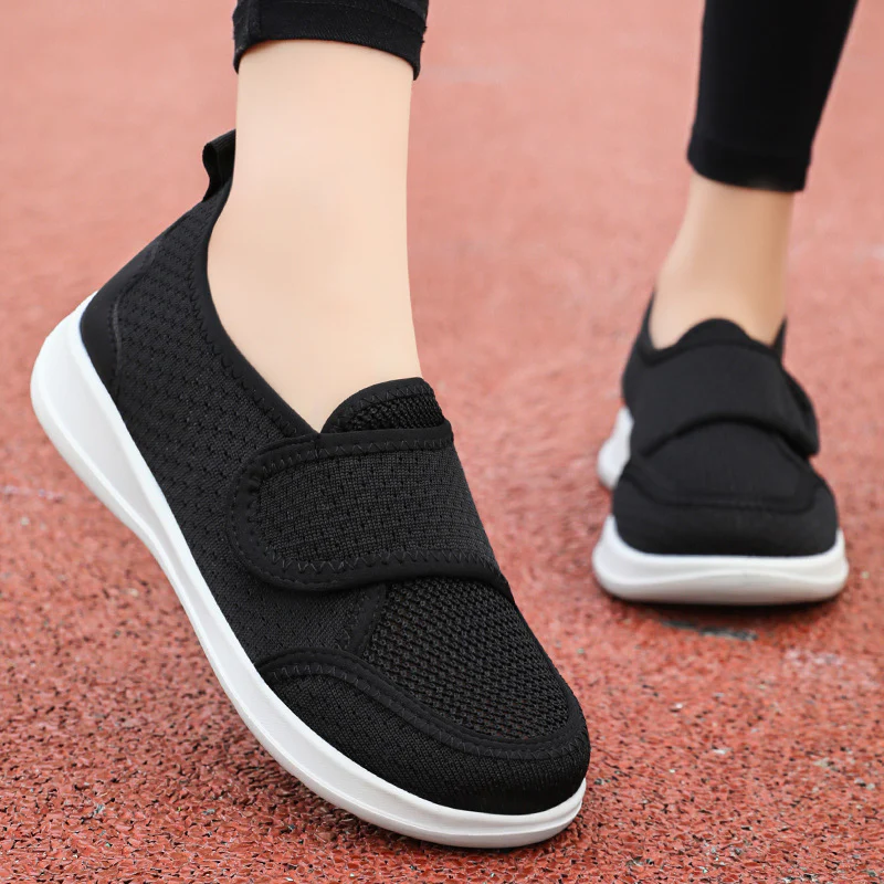 Damen Atmungsaktive Slip-On Freizeitschuhe mit verstellbarem Klettverschluss Heidi Mode - Image 3