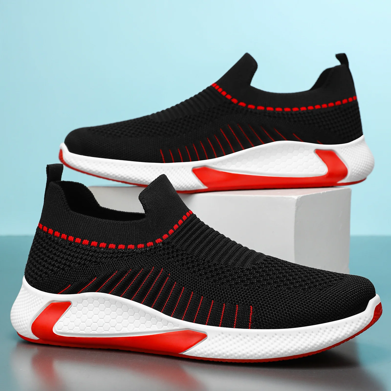Damen Atmungsaktive Slip-On Laufschuhe mit flexiblem Mesh-Obermaterial Heidi Mode - Image 2