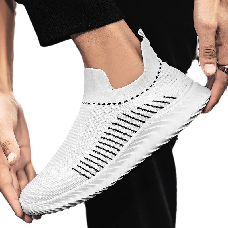 Damen Atmungsaktive Slip-On Sneakers mit elastischem Obermaterial und flexiblem Knöchelschutz Heidi Mode - Image 4