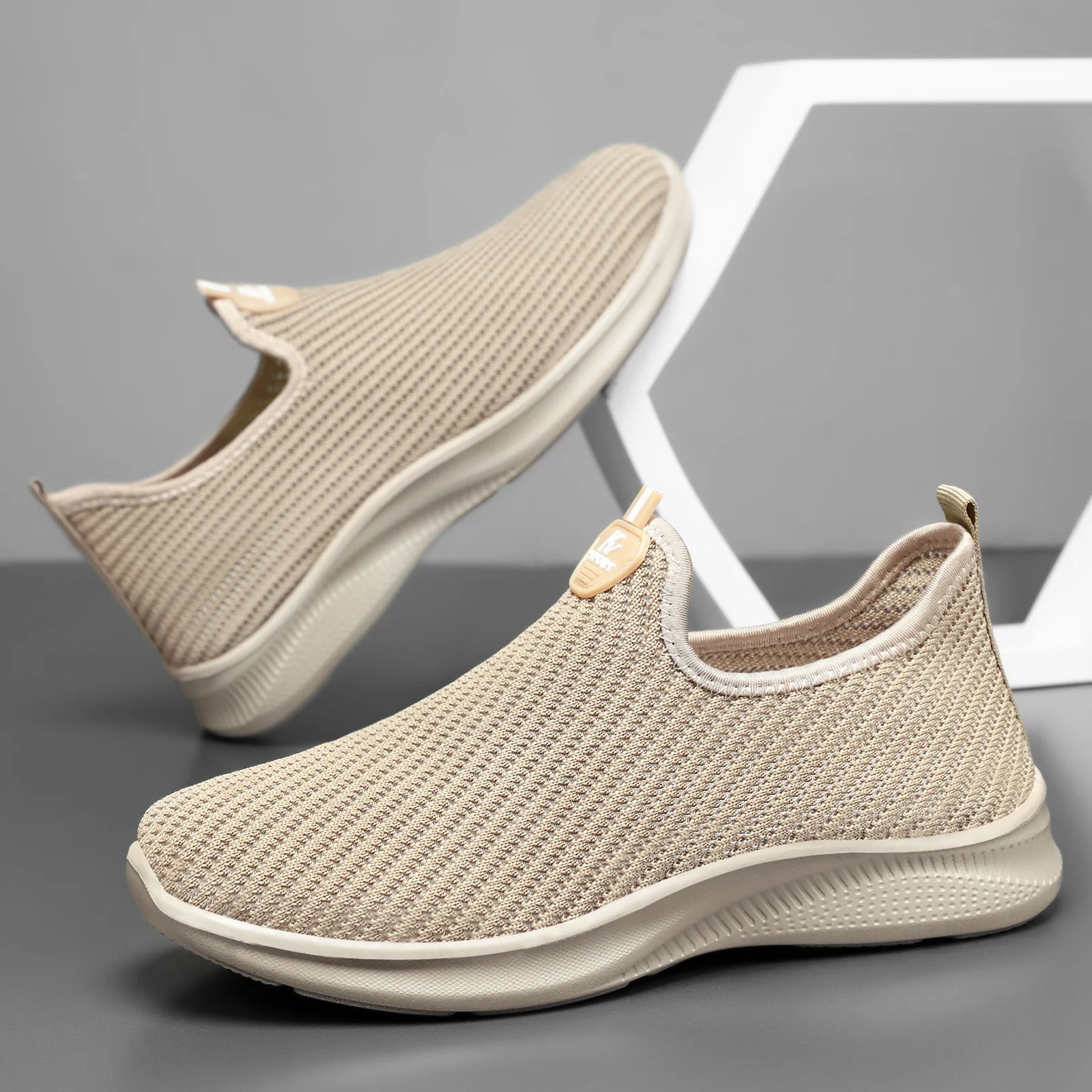 Damen Atmungsaktive Slip-On Sneakers mit elastischem Strickoberteil Heidi Mode - Image 3
