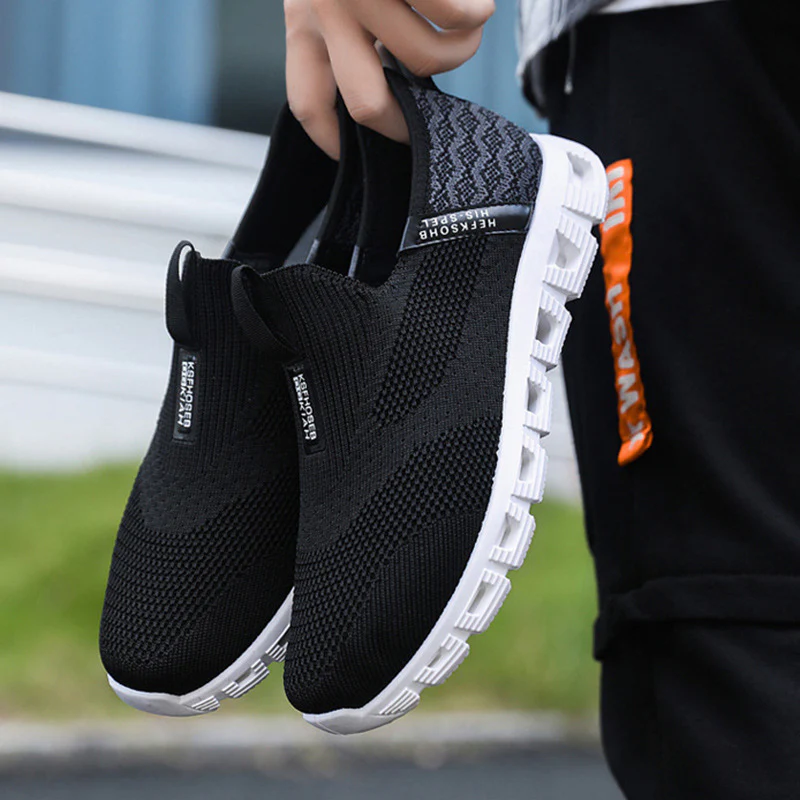 Damen Atmungsaktive Slip-On Sneakers mit elastischem Strickoberteil und rutschfester Sohle Heidi Mode - Image 2