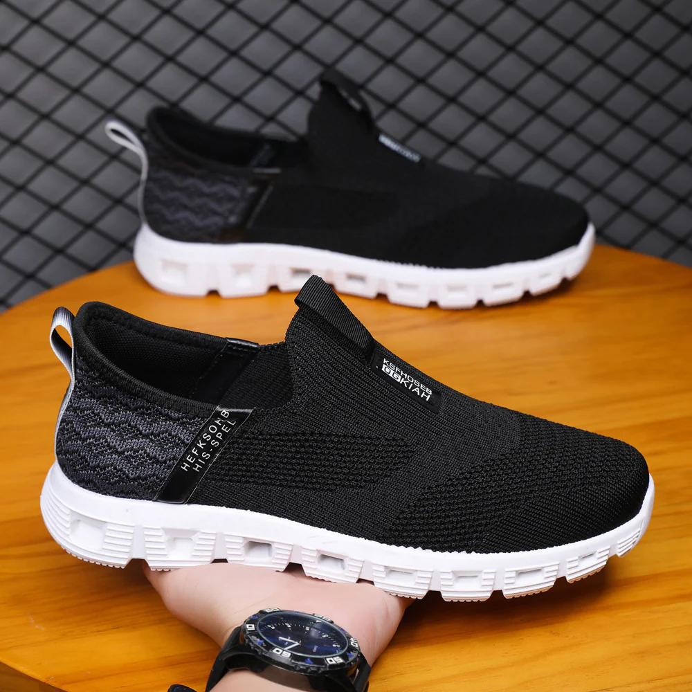Damen Atmungsaktive Slip-On Sneakers mit elastischem Strickoberteil und rutschfester Sohle Heidi Mode - Image 6