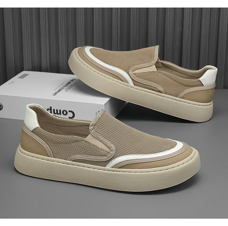 Damen Atmungsaktive Slip-On Sneakers mit elastischen Einsätzen Heidi Mode - Image 4