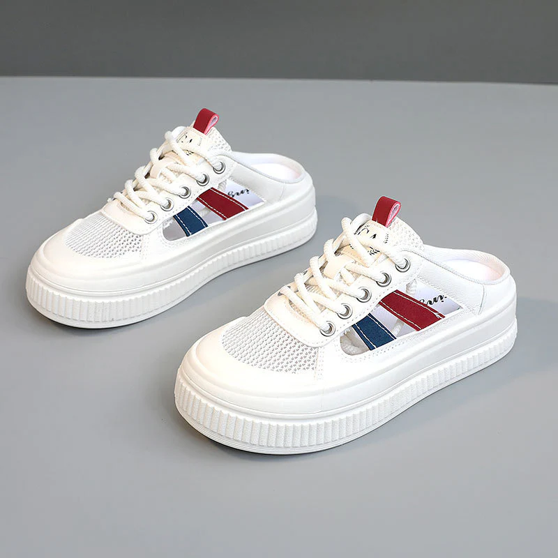 Damen Atmungsaktive Slip-On Sneakers mit flexiblem Gummiboden und modischem Mesh-Obermaterial Heidi Mode - Image 2