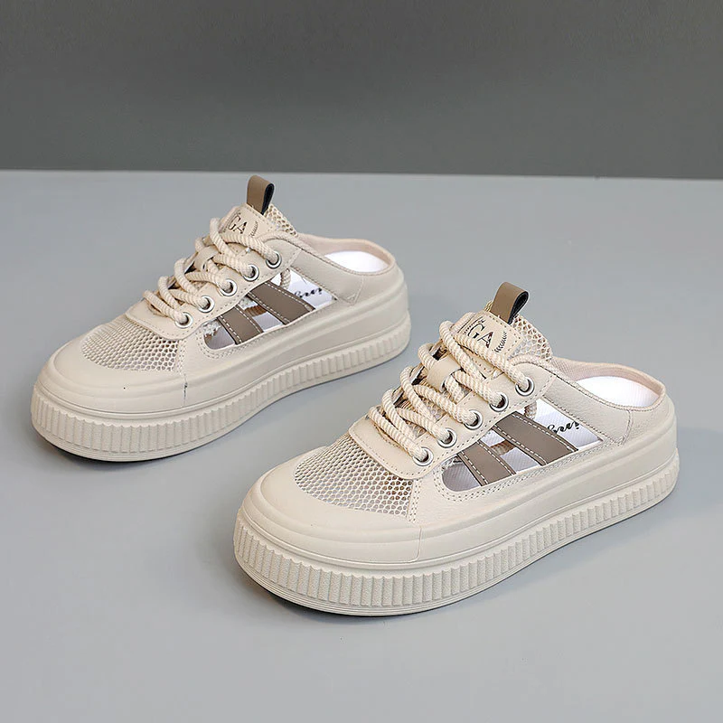 Damen Atmungsaktive Slip-On Sneakers mit flexiblem Gummiboden und modischem Mesh-Obermaterial Heidi Mode - Image 8