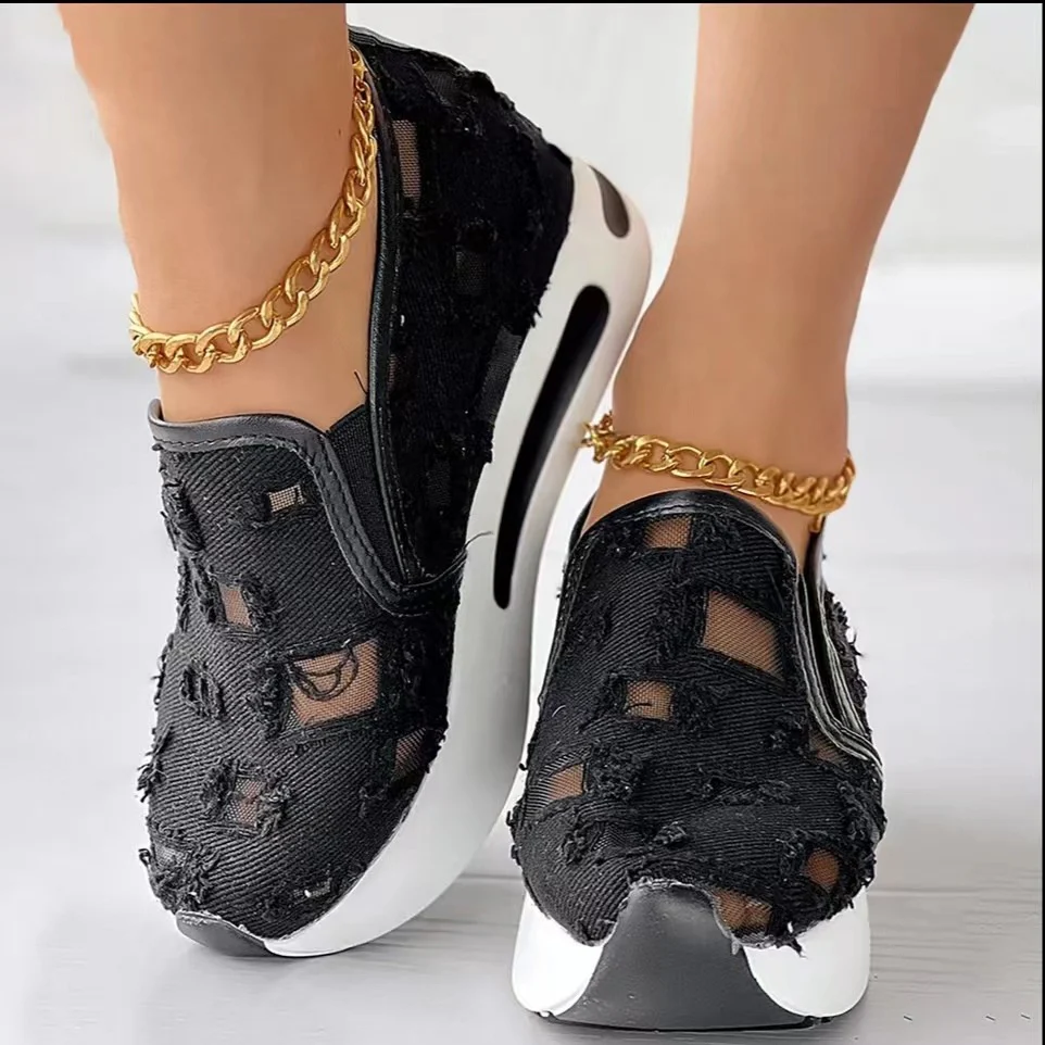 Damen Atmungsaktive Slip-On Sneakers mit modischem Lochdesign Heidi Mode - Image 6