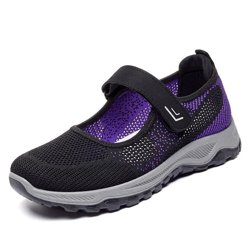 Damen Atmungsaktive Slip-On Sportschuhe mit verstellbarem Klettverschluss Heidi Mode - Image 6
