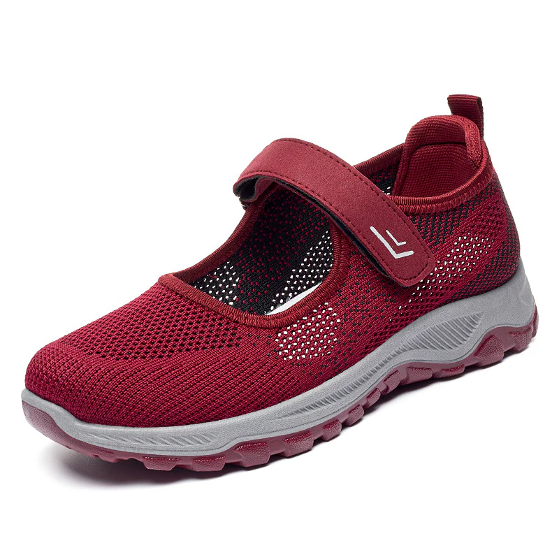 Damen Atmungsaktive Slip-On Sportschuhe mit verstellbarem Klettverschluss Heidi Mode - Image 7