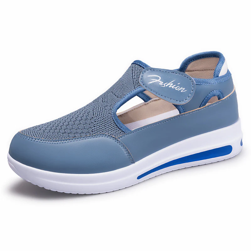 Damen Atmungsaktive Slip-On Sportschuhe mit verstellbarem Klettverschluss Heidi Mode - Image 9