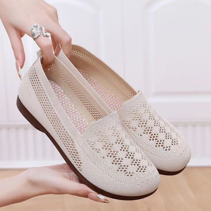 Damen atmungsaktive Slipper mit elastischem Einsatz und dekorativer Häkelstruktur Heidi Mode - Image 6