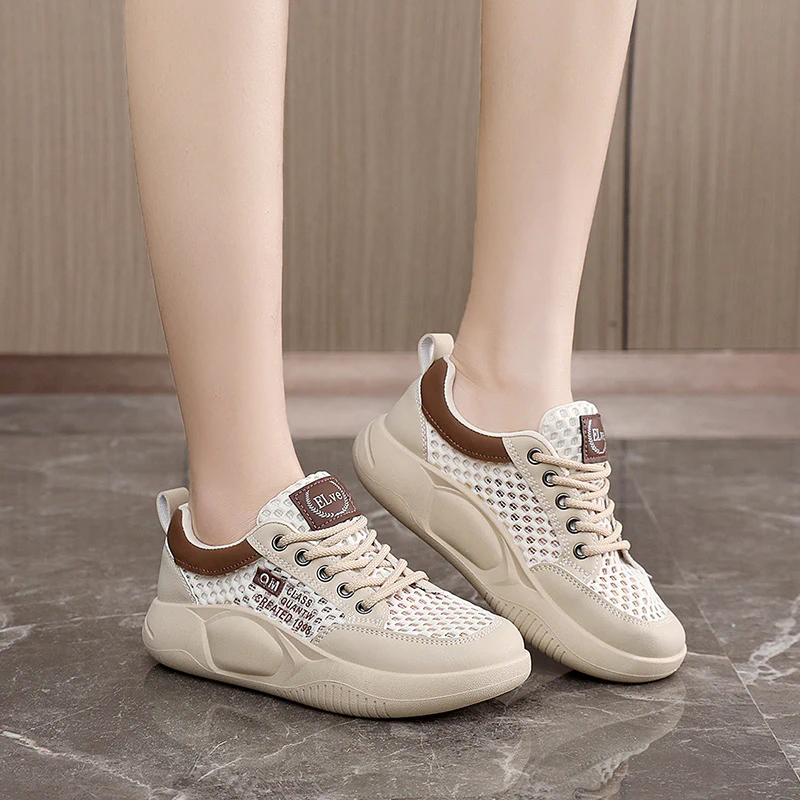 Damen Atmungsaktive Sneakers mit modischem Netzdesign und dämpfender Sohle Heidi Mode - Image 3