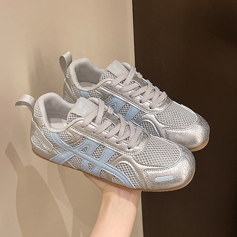 Damen Atmungsaktive Sneakers mit strukturiertem Obermaterial und rutschfester Sohle Heidi Mode - Image 2
