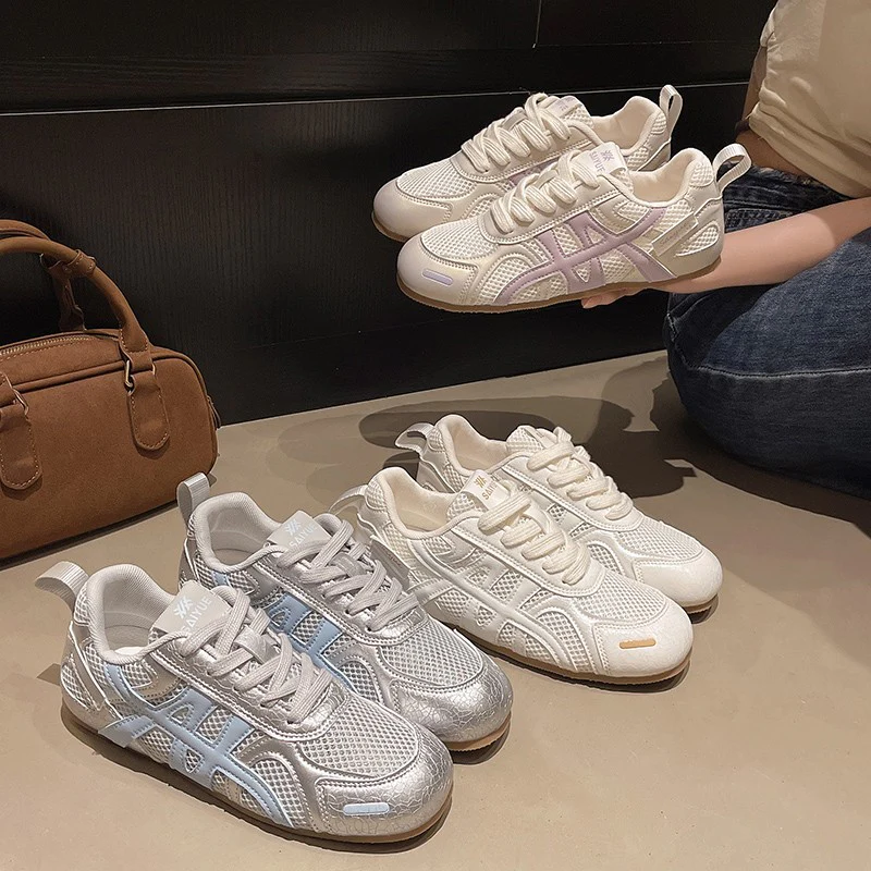 Damen Atmungsaktive Sneakers mit strukturiertem Obermaterial und rutschfester Sohle Heidi Mode - Image 3