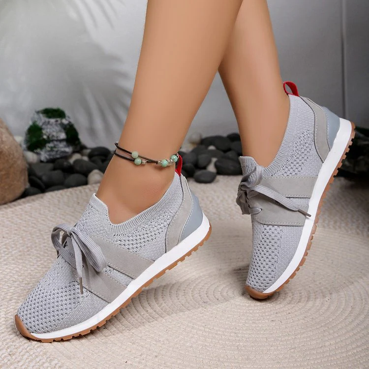 Damen Atmungsaktive Sport-Sneaker mit Flexiblem Gummizug und Rutschfester Sohle Heidi-Mode - Image 3
