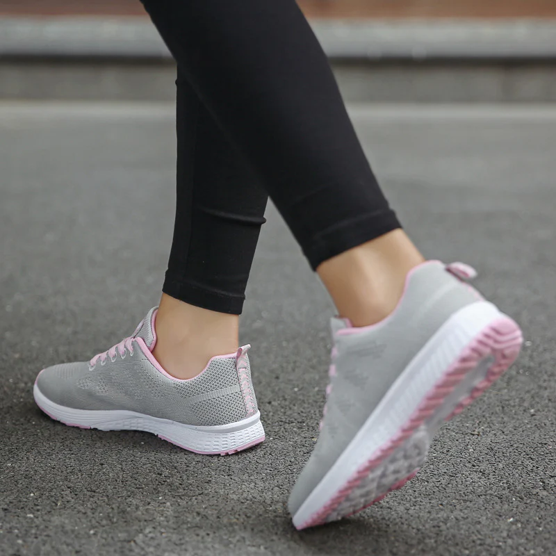 Damen atmungsaktive Sport-Sneaker mit flexiblem Obermaterial und rutschfester Sohle Heidi Mode - Image 4