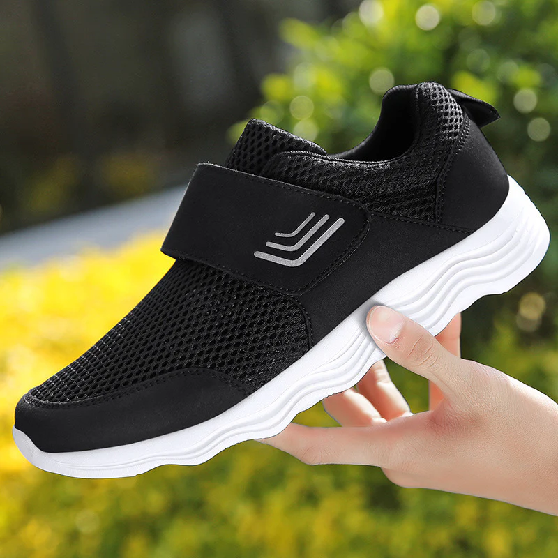 Damen Atmungsaktive Sport-Sneaker mit praktischem Klettverschluss Heidi Mode