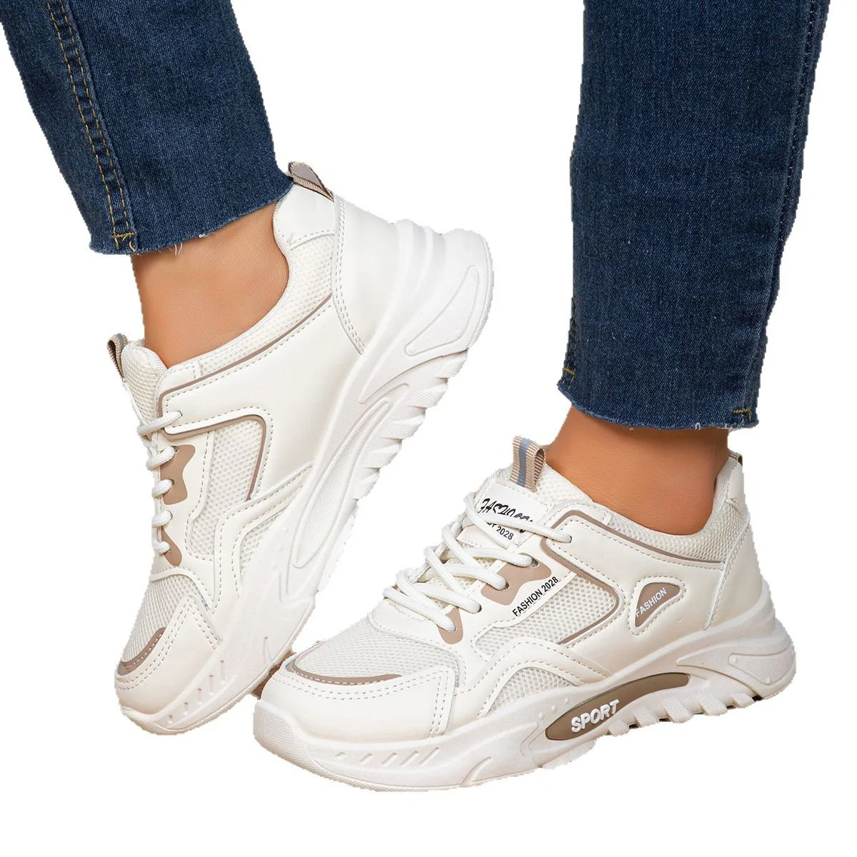 Damen Atmungsaktive Sport Sneakers mit dämpfendem Fußbett und rutschfester Sohle Heidi Mode - Image 4