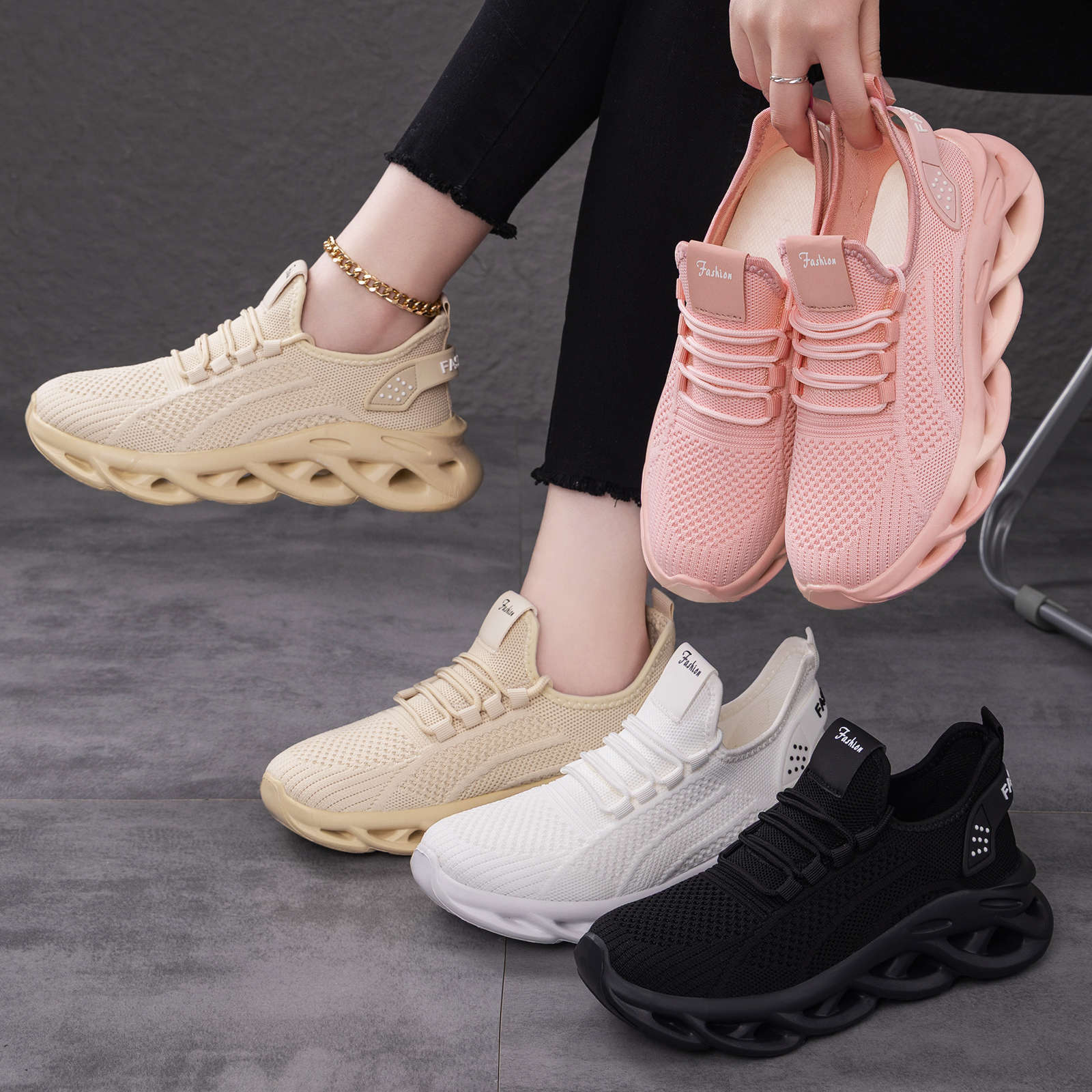 Damen Atmungsaktive Sport Sneakers mit Dämpfungssystem Heidi Mode - Image 4