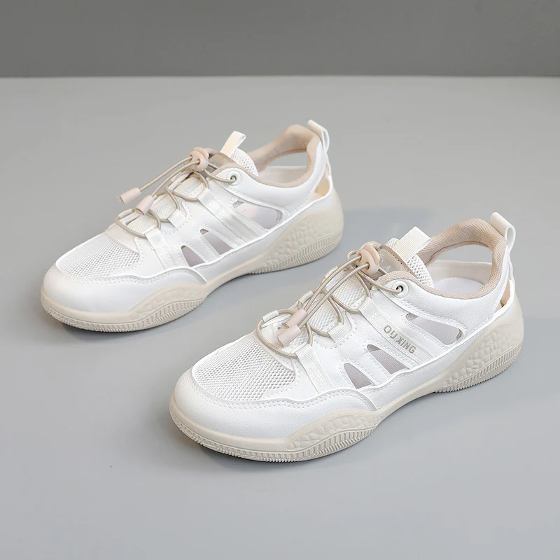 Damen Atmungsaktive Sport Sneakers mit elastischen Schnürsenkeln Heidi Mode - Image 2