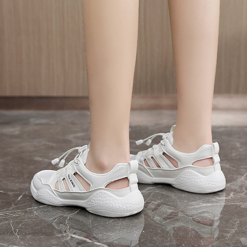 Damen Atmungsaktive Sport Sneakers mit elastischen Schnürsenkeln Heidi Mode - Image 4