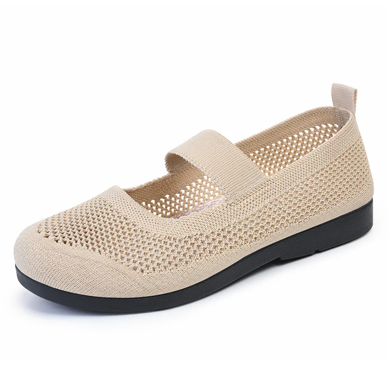 Damen atmungsaktive Strick-Ballerinas mit elastischem Riemen Heidi Mode - Image 7