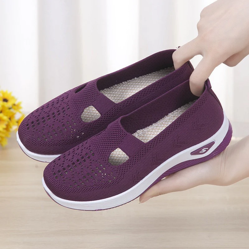Damen Atmungsaktive und flexible Slip-On Sportschuhe Heidi Mode - Image 3