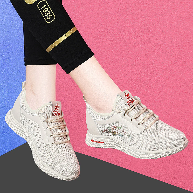 Damen Atmungsaktive und leichte Freizeitsneaker mit rutschfester Sohle Heidi Mode - Image 3