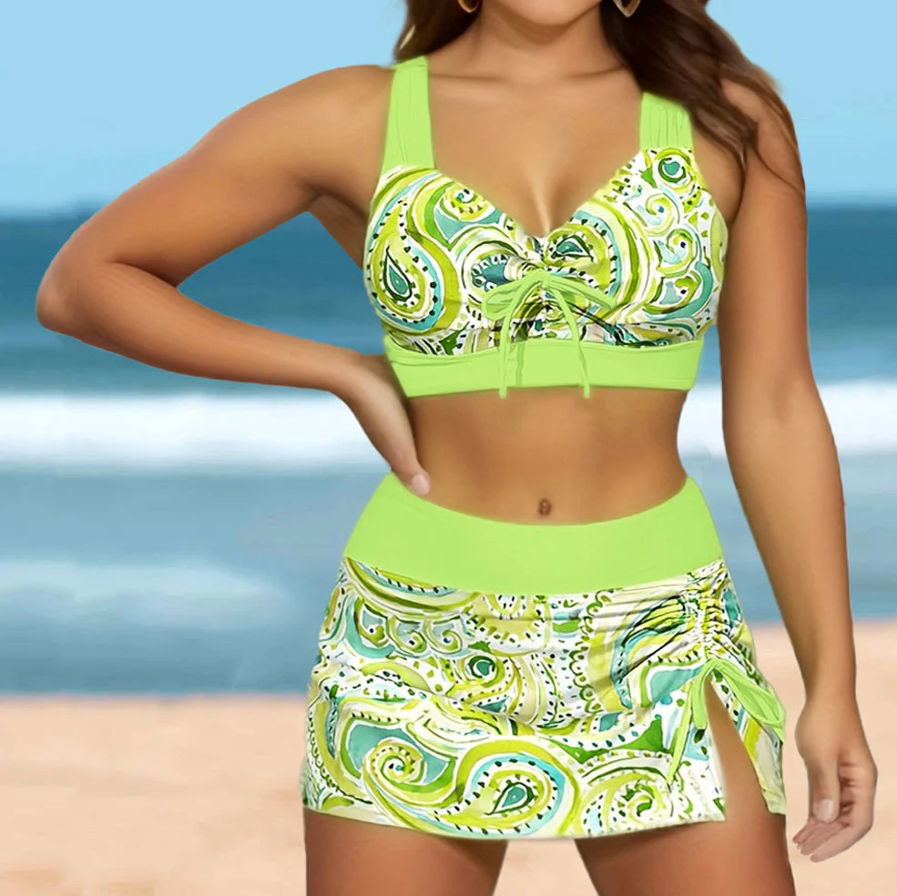 Damen Badeanzug-Set mit Modischem Oberteil und Elegantem Rockdetail Heidi-Mode - Image 6