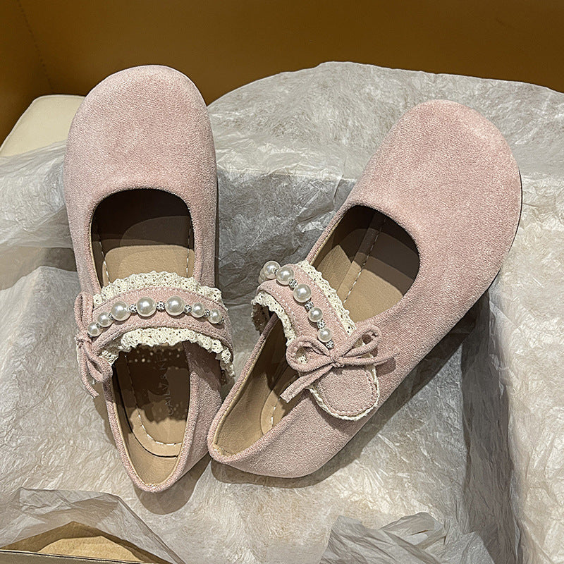 Damen Ballerina mit elegantem Schleifenverzierung und hochwertiger Plüschoberfläche Heidi Mode - Image 2