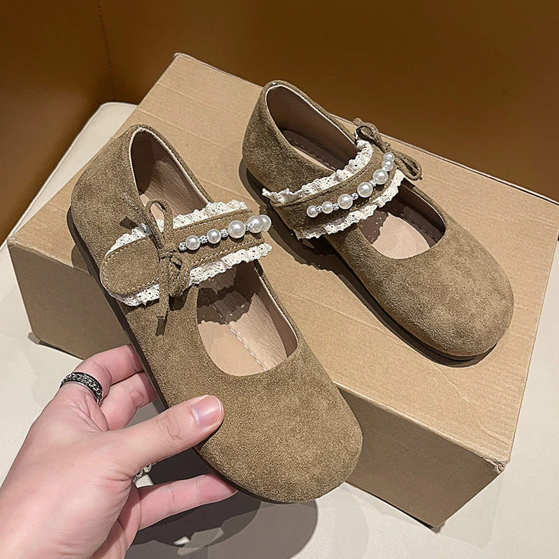 Damen Ballerina mit elegantem Schleifenverzierung und hochwertiger Plüschoberfläche Heidi Mode - Image 4