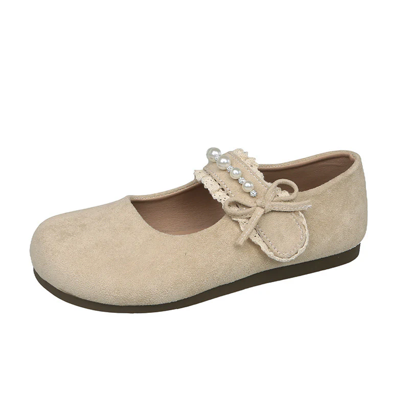 Damen Ballerina mit elegantem Schleifenverzierung und hochwertiger Plüschoberfläche Heidi Mode - Image 5