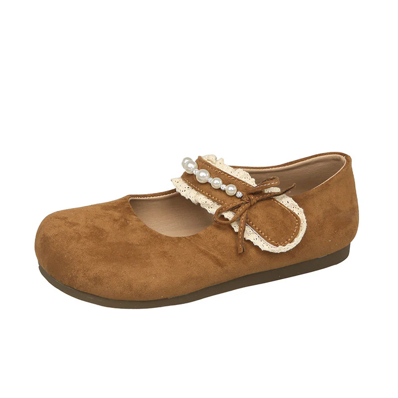 Damen Ballerina mit elegantem Schleifenverzierung und hochwertiger Plüschoberfläche Heidi Mode - Image 8