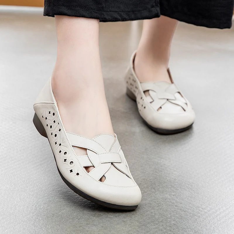 Damen Ballerina-Schuhe mit dekorativen Cut-Outs und bequemem Innenfutter Heidi Mode - Image 2