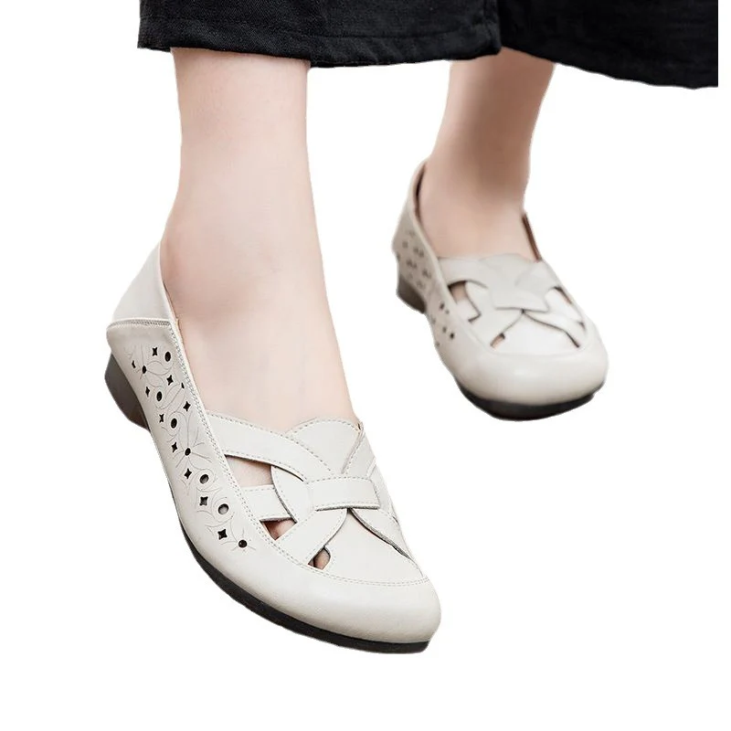 Damen Ballerina-Schuhe mit dekorativen Cut-Outs und bequemem Innenfutter Heidi Mode - Image 5