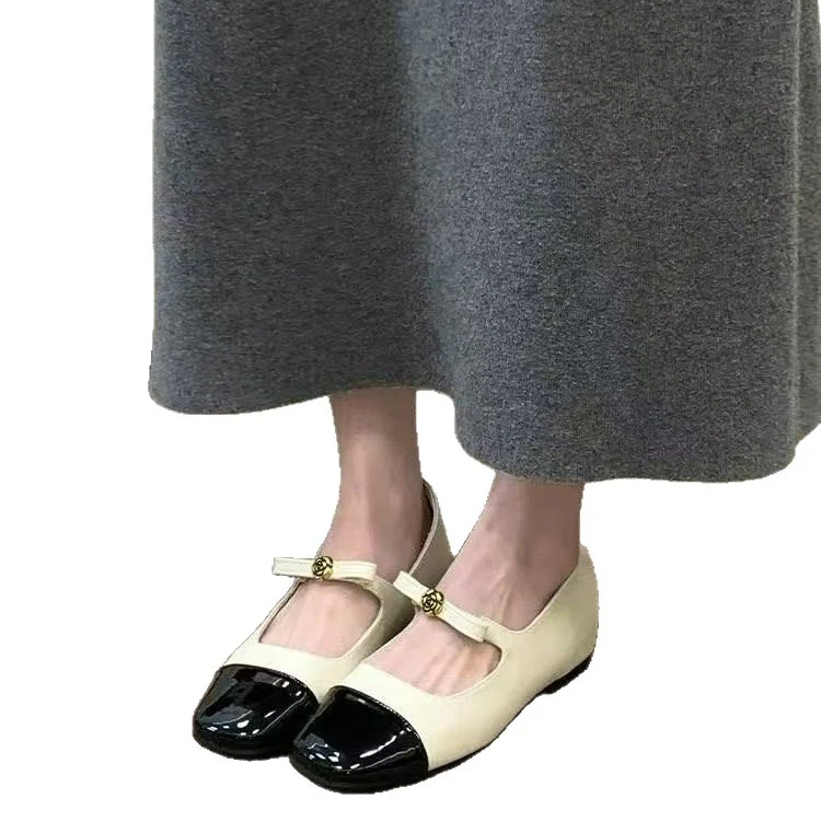 Damen Ballerina Schuhe mit elegantem Riemen und hochwertiger Lackspitze Heidi Mode - Image 5