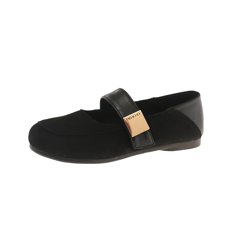 Damen Ballerina-Schuhe mit modischer Schnalle und weichem Wildlederoberteil Heidi Mode - Image 6