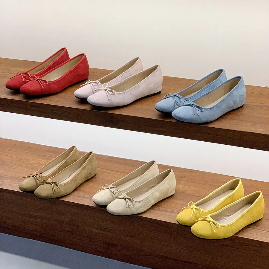 Damen Ballerina-Schuhe mit Raffiniertem Schleifenakzent Heidi-Mode - Image 3