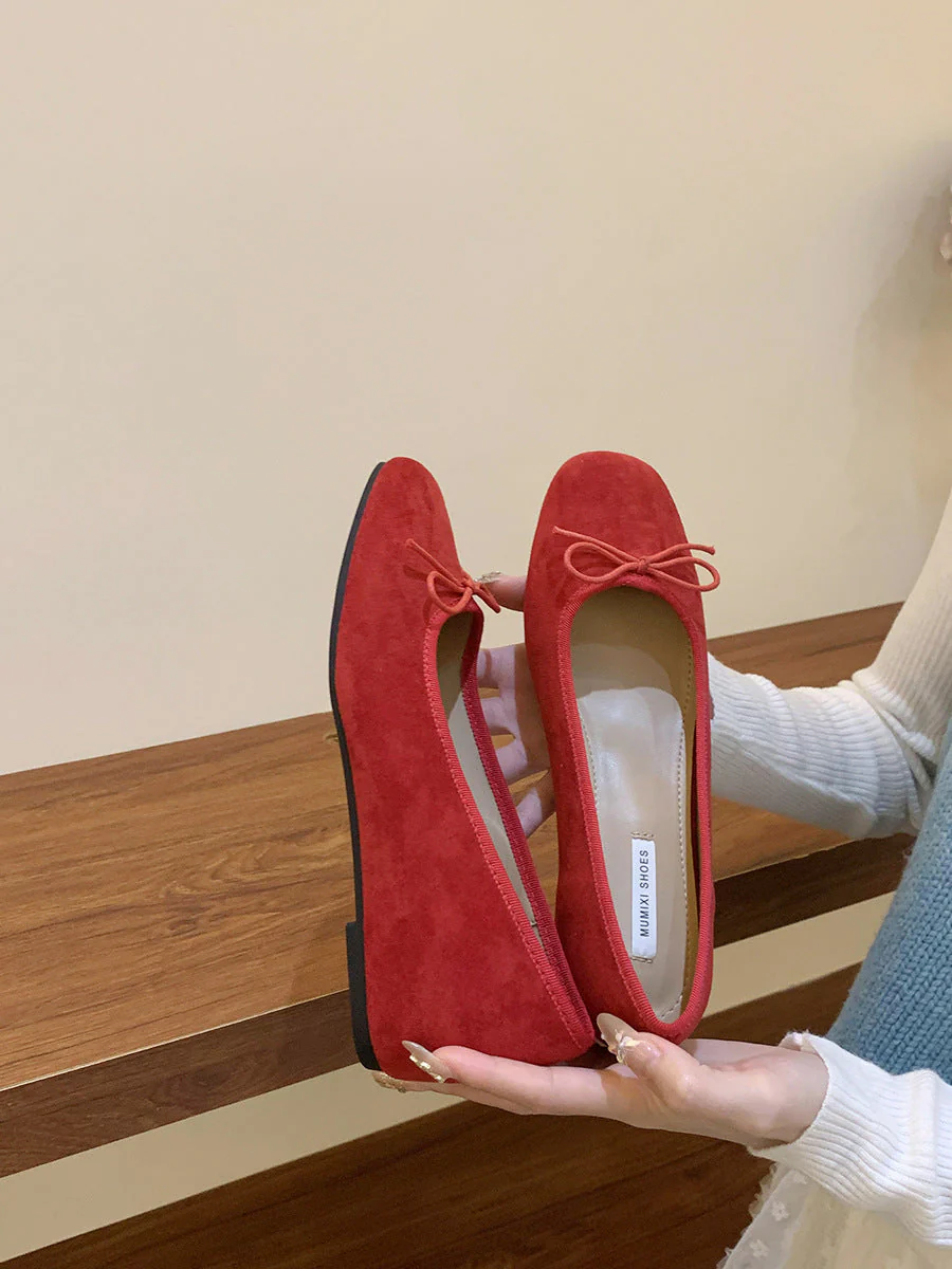 Damen Ballerina-Schuhe mit Raffiniertem Schleifenakzent Heidi-Mode - Image 9