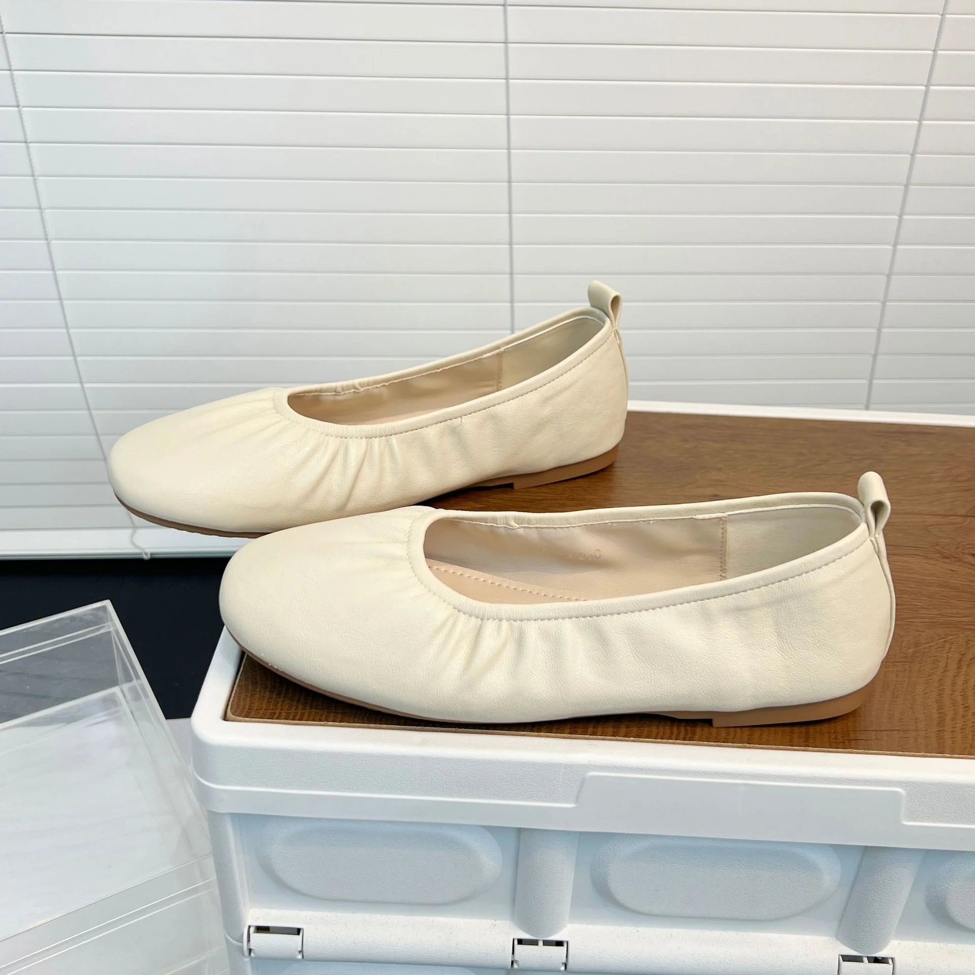 Damen Ballerinas aus feinem Leder mit elastischem Riemen Heidi Mode - Image 3
