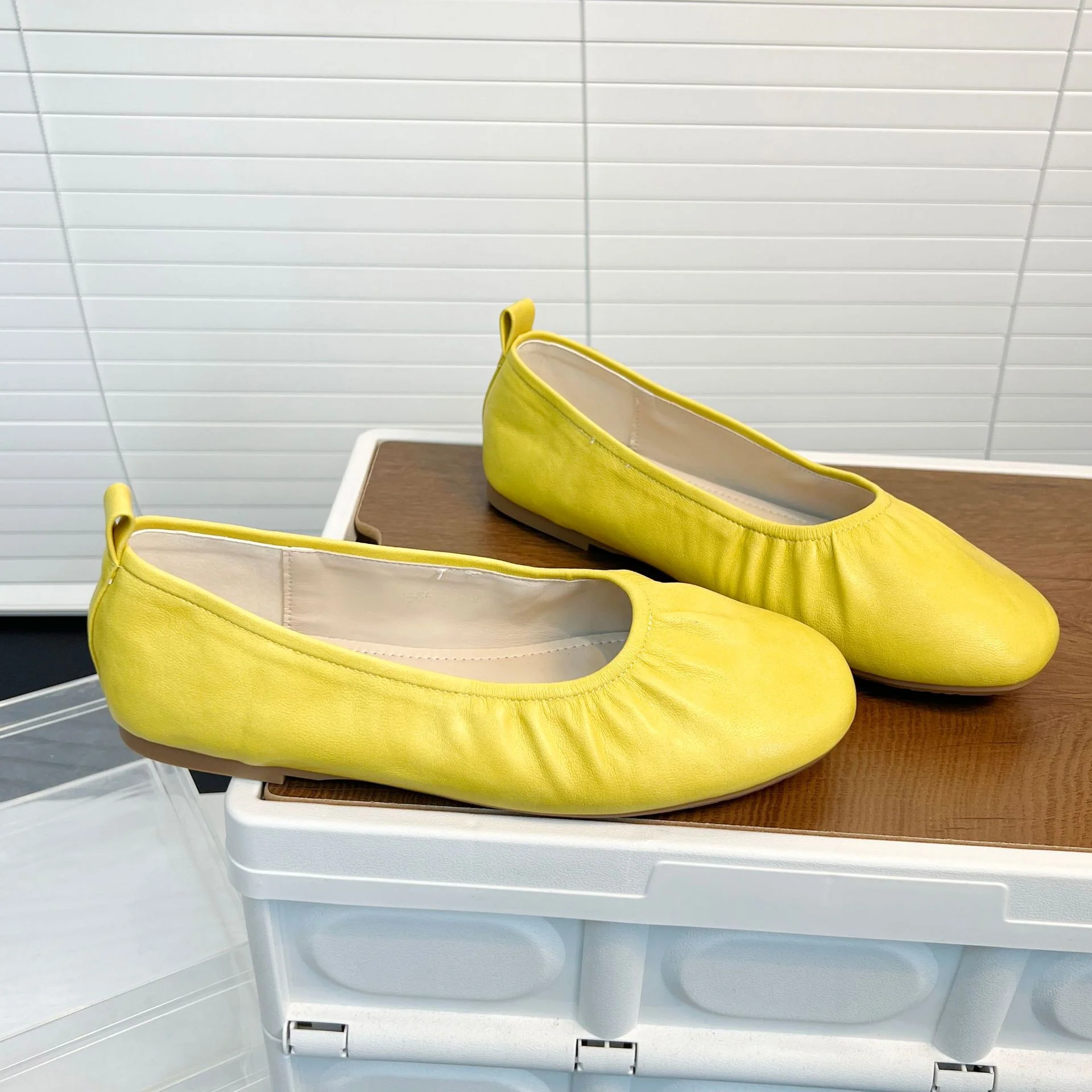 Damen Ballerinas aus feinem Leder mit elastischem Riemen Heidi Mode - Image 5